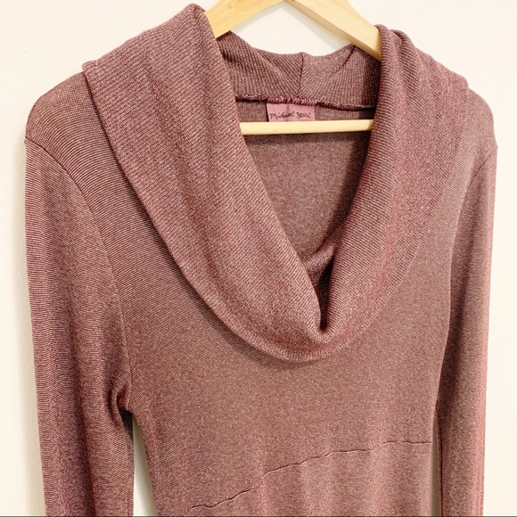 Michael Stars Cowl Neck Above Knee Quarter Sleeve Maternity Dress OS - Picture 3 of 5